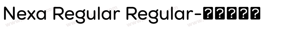 Nexa Regular Regular字体转换